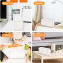 2Pcs Acrylic Paper Towel Dispenser, Paper Towel Holder Countertop Clear Multi Trifold Napkin Holder, Suitable for Z-fold, C-fold or MultiFold Paper Towels for Bathroom, Toilet, Kitchen