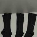 bropite Zipper Compression Socks Women & Men - 3 Pairs Calf Knee High 15-20mmHg Closed Toe Compression Stocking (Small-Medium, Black)