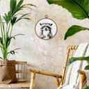 BCUANGD Bathroom Raccoon Round Wall Art Decor - Funny Raccoon Wall Art Canvas Frame Artwork Prints, Pet Animals in Bathtub Round Wall Hanging Decorations for Home Bathroom, 10"x10"