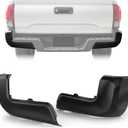 ECOTRIC Rear Bumper End Cap Compatible With 2016-2023 Toyota Tacoma W/O Sensor Hole Replace for TO1105133, TO1104133; 52156-04010, 52155-04010 Corner Cover Driver and Passenger Side Black