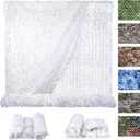 Sposuit Camo Netting - Camouflage Net 10x20 20x20 10x10 5x10 5x20, Military Camo Netting for Hunting Bulk Roll, Camo Tarp Sunshade Net for Party Decorations, Sunshade, Camping Ghillie Netting (10ft x 10ft(3M x 3M), White)