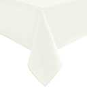 Hiasan Tablecloth for Rectangle Tables - 70 x 140 inch - Waterproof, Spillproof & Wrinkle Resistant Washable Polyester Table Cloth for Dining/Party/Outdoor Picnic, Ivory