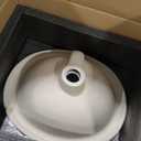 Bathroom Vessel Sink 18'' x 15'' Semi Recessed Bathroom Sink Oval Drop-in Vanity Sink with Overflow White Ceramic Modern Art Basin