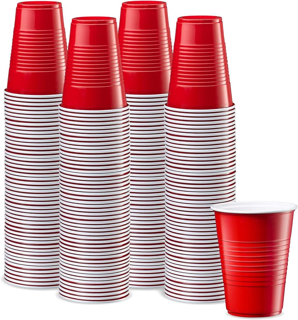 Comfy Package [9 oz. - 240 Count Disposable Plastic Red Cups, Party Drinking Cups for Events and Everyday Use