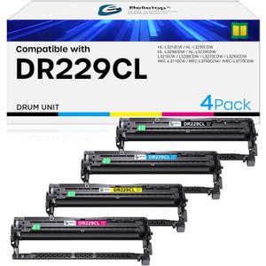 DR229CL Drum Unit (NOT Toner) Replacement for Brother DR-229CL DR 229 use with TN229XL TN-229 TN 229 Work for MFC-L3720CDW MFC-L3765CDW MFC-L3780CDW HL-L3295CDW Printers (4 Pack Not Toner)