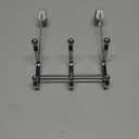 iDesign York Lyra Steel Over-The-Door 6-Hook Storage Rack - 8.38" x 5.25" x 11", Chrome