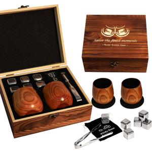 Charred Wooden Bourbon Drinking Glass, Bourbon Gifts for Men, Handcrafted Premium Whiskey Glasses for Dad, Great Whiskey Gifts for Men, Perfect Presents for Boyfriend Father Friends, Tumbler