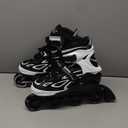 2PM SPORTS Vinal Girls Adjustable Flashing Inline Skates, All Wheels Light Up, Fun Illuminating Skates for Kids Men Adult Women and Boys L