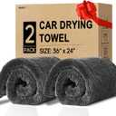 2 Pack Microfiber Towels (36"x 24") Extra Large Ultra Absorbent Drying Towel for Cars and Trucks, Without Streaks, Scratches, or Water Spots