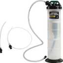 OEMTOOLS 24938 Pneumatic/Manual Fluid Extractor, 2.5 Gallon (9.5L) Oil Extractor Pump, for Coolant, Transmission, and Power Steering Fluid, 2 Dipstick Adapters, 5ft Hose