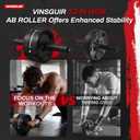 VINSGUIR Ab Roller Wheel, Abs & Core Workout Equipment for Home Gym with Knee Pad Accessories, Abdominal Wheel for Full-body Strength Training