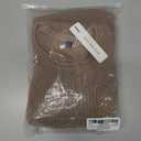 Arach&Cloz 2025 Womens Crochet Tops Wool Blended Sweaters Lightweight Long Sleeve Crew Neck Spring Fashion Knit Outfits (Brown, XL)