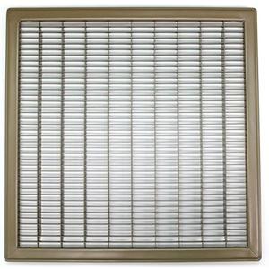 HVAC Premium 20" X 12"  Heavy Duty Walkable Floor Grille - Fixed Blades Air Grille - Brown [Outer Dimensions: 21.75 X 13.75]