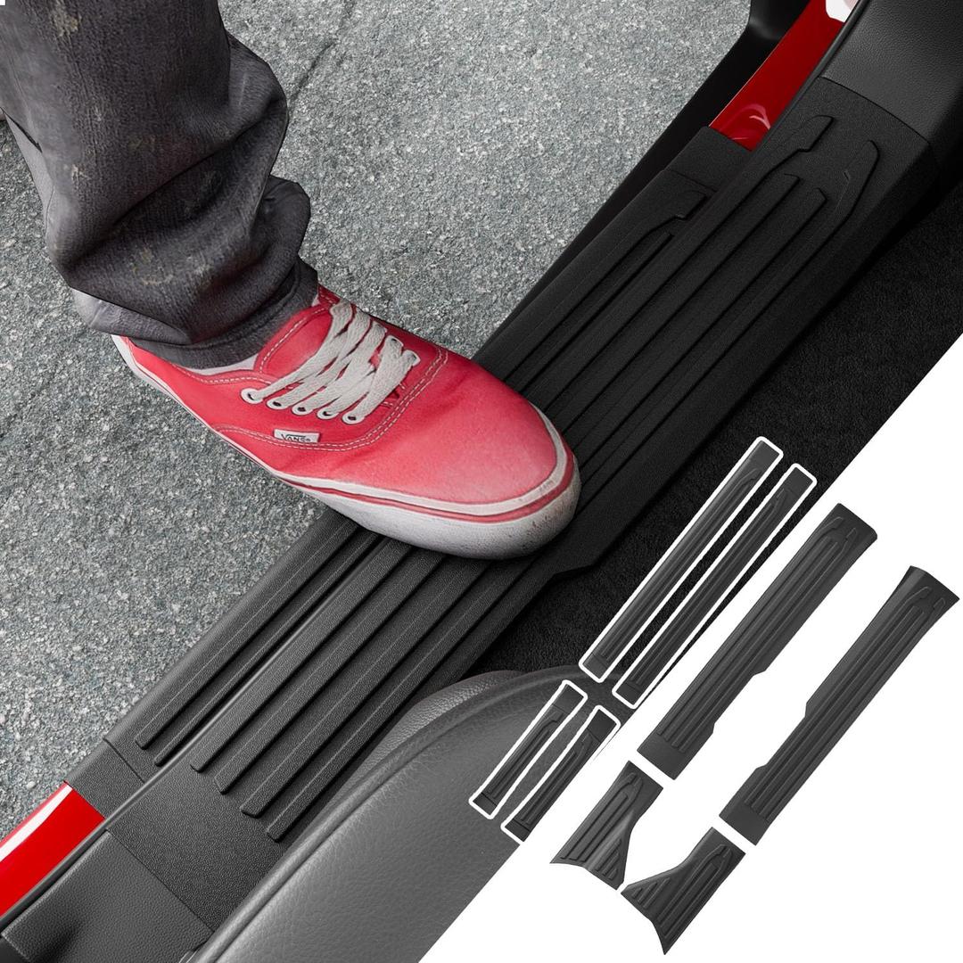 powoq 5 Seats 8Pcs Door Sill Protectors Compatible with 2025 Toyota 4Runner Door Sill Guard Car Threshold Protector Entry Guard Replacement for 2025 Toyota 4Runner Accessories