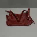 QWINEE Women's Leopard Print Purse Y2k Cheetah Shoulder Bag Bow Studded Clutch Zipper Adjustable Strap Underarm Bag (Burgundy)