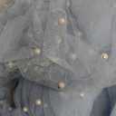 Artoid Mode 6PCS Pearl Blue Gauze Table Runner 120 Inch 10FT, Seasonal Sheer Dining Holiday Wedding Birthday Baby Shower Table Decor for Home Party