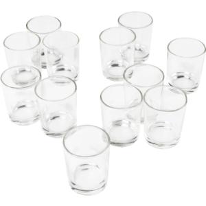Super Z Outlet 2.5'' Clear Glass Votive Candle Holders for Candle Making Kit, Aromatherapy (11Pack)