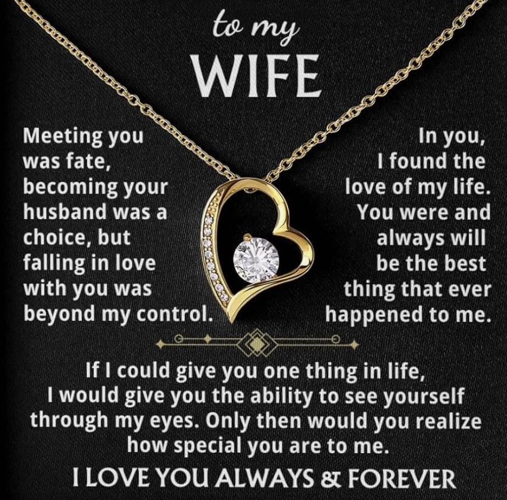 Jewelry To My Wife - The Best Thing That Ever Happened To Me, Forever Love Necklace, Gift for Her, Romantic Christmas Birthday Valentine Gift