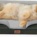 Bedsure Orthopedic Dog Beds for Small Dogs - Washable Small Dog Cat Bed Waterproof, Comfort Pet Couch Sofa with Washable Removable Cover, Pets Bed with Nonskid Bottom, Boreal Canopy Green, 24"