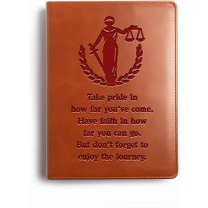 JOHSBYD Lawyer Gifts Leather Notebook Always Remember Youre Braver Than You Believe Leather Journal Notebook Law School Graduation Gift Future Lawyer Gift (take pride)