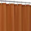 ALYVIA SPRING Burnt Orange Fabric Shower Curtain Liner Waterproof - Soft Hotel Quality Cloth Shower Liner with 3 Magnets, Light-Weight & Machine Washable - Standard Size 72x72, Burnt Orange