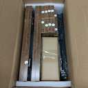 GYIIYUO Nightstand Set of 2 with Fabric Drawers and Open Shelves - Rustic Bedroom Side Tables (M(15.7"D x 11.8"W))