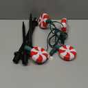 C9 LED Christmas Lollipop Peppermint Pathway Lights Outdoor, 7Ft 4 Candy Cane Bulbs Stakes Lights, Connectable Colorful Marker Walkway Lights for Yard Patio Sidewalk Driveway Garden Lawn Decor (Red/White Candy)