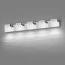 Bubble Bathroom Light Fixtures, 5 Light Chrome Vanity Lights, LED Bathroom Vanity Light Over Mirror, Modern Crystal Vanity Lights for Bathroom 6000K, 39 inch