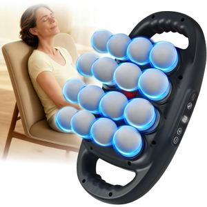 16 Head Massage Gun, Deep Tissue Percussion Massager with 9 Intensity Levels for Neck, Back, Shoulders, Legs Pain Relief & Recovery