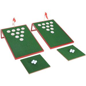 SPRAWL Golf Cornhole Set Exciting Golf Chipping Game Chip Shot Game for Tailgate Beach Backyard Man Cave (10K red)