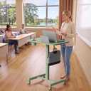 28” Rolling Standing Desk Height Adjustable with 4 Lockable Wheels