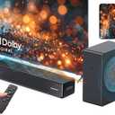 2.1 ch Soundbar with subwoofer, Dolby Digital 100W Sound Bars TV Speaker Home Theater Audio Surround Sound System, HDMI eARC/Bluetooth/DSP/Remote Control External Speakers for Smart TVs