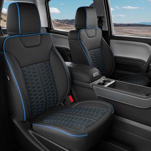 RIDEPOSH Custom Leather Seat Covers for Silverado/Sierra 1500 2014-2018