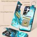 Shorogyt for Samsung Galaxy S26 Ultra Wallet Case - Cute Fashion Cyan Design with Card Holder Kickstand for Magnetic Clasp Back Flip Folio Leather Phone Cases for Women Girls Men
