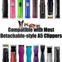 3 Pack 15# Detachable Dog Grooming Steel Blades,Compatible with Andis,Oster A5,Wahl KM-10 Series,Cut Length 3/64" 1.2MM Black