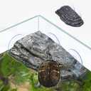 Turtle Basking Platform with Suction Cups, Floating Resting Terrace for Frogs, Terrapins and Tortoises, 8.66×5.11×1.57 inch