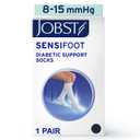 JOBST SensiFoot Diabetic Compression Socks for Men and Women 8-15 mmHg with Seamless Toe and Moisture Management - Extra Padding in Toe, Foot, and Heel Area - Knee High - Closed Toe - Navy, X-Large