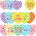 HAKOTI Valentines Day Paper Plates Supplies Conversation Heart Tableware,40Pcs Heart Shaped Plates and Napkins