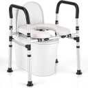 Toilet Seat Riser for Seniors, Raised Toilet Seat with Handles - FSA/HSA Eligible, Adjustable Height & Width, Supports 400 lbs - Universal Fit for Elderly, Handicap, Post-Surgery & Pregnancy