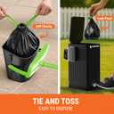 Pupzle Dog Pooper Scooper with Bag Attachment, 40" Long Handle Pooper Scooper for Large Dogs, Dog Poop Scoop for Yard, Large Capacity Swivel Bin and Rake, Lavender Scented Bags (Green)