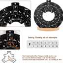 2 Pack Circle of Fifths Wheel Metal with Wooden Stand, Guitar Music Theory Disc Circle of Fifths Easy to Use Circle of Fifths Portable Circle of Fifths Wheel for Musicians Songwriting