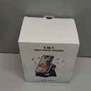 Wireless Induction Speaker 5-in-1 Bluetooth Speaker with Phone Stand, Stereo Sound, 3500mAh Rechargeable, 8 RGB Ambient Light, 360 Adjustable Holder for iPhone/Android/iPad, Gifts for Men Women (Black)