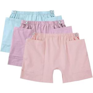 3 Pack Urine Bag Shorts for Women, Ostomy Drainage Bag Underwear, Incontinence Care Trousers, Catheter Bag Shorts, L