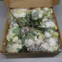 Floweroyal 12 Bunches Peony Artificial Flowers White Flowers Silk Peonies Bouquets for Wedding Party Table Centerpieces Floral Arrangement Home Kitchen Decor