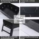 Portable Charcoal Grill Foldable 17" BBQ Charcoal Grill Compact Tabletop Barbecue Grill Small BBQ Grill for Outdoor Travel Backyard Picnic Beach
