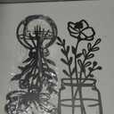 3 Pieces Black Metal Flowers Wall Decor Stocking Stuffers for Teen Girls Christmas Birthday Gifts for Women Wall Art Metal Wall Sculptures Hanging for Indoor Kitchen Bathroom Bedroom living room 14.56x5.9 inches