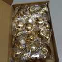 Sumind 50 Pcs Stainless Steel Tea Strainer Ball Infuser Loose Leaf Steeper Interval Diffuser Heart Shape Mesh Filters with Extended Chain Hook for tea party Seasonings Cup Bottle(Gold)