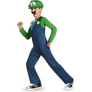 Disguise Nintendo Luigi Costume for Kids, Officially Licensed Super Mario Brothers Boys Costume Large 10-12