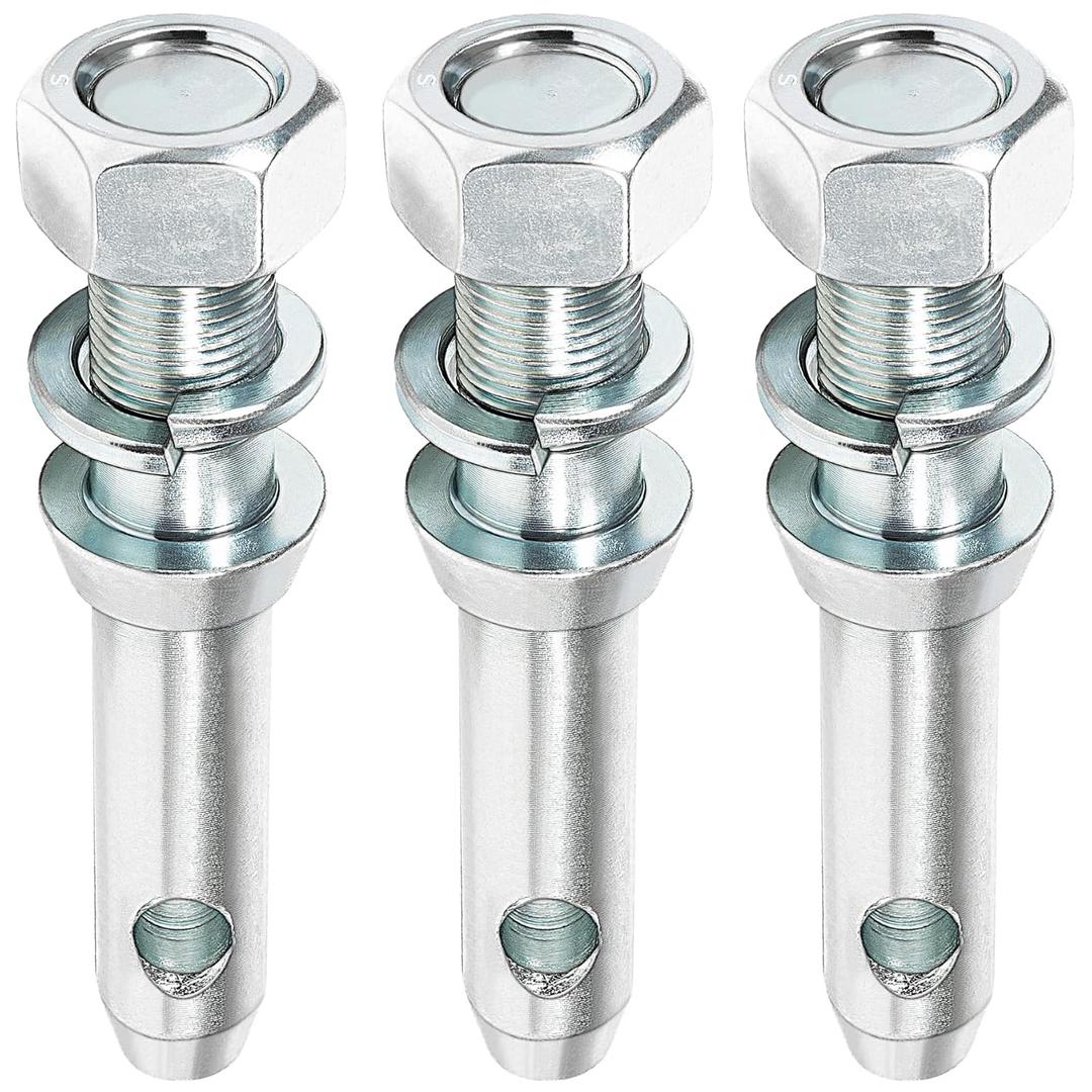 Upgraded S07020800 Cat 1 Draw Pin Hitch Tractor Pins, Cat 1 Top Link Pin 5-1/2 in Universal Forged Draw Pin Lift Arm Pin Accessories for Tractors, 3 Pack