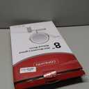 8" Wall Mounted Lighted Makeup Mirror, 3000mAh Rechargeable Double Sided 1X/10X Magnifying Mirror with Hook, 3 Color Lights Touch Dimmable 360 Rotation Vanity Mirror for Bathroom (Nickel-round)